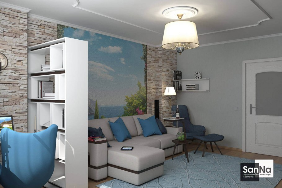 Небольшое рабочее место в гостиной