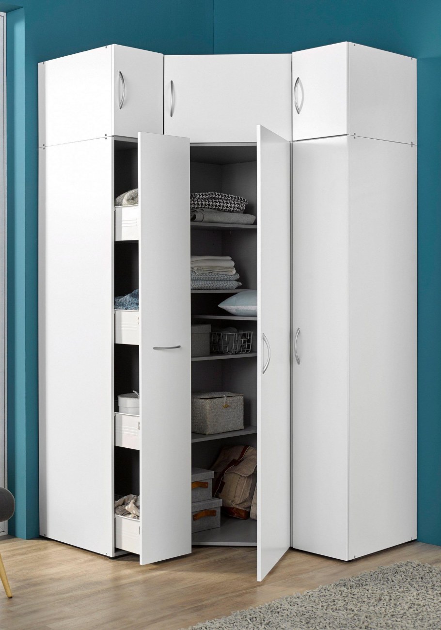 Узкий угловой шкаф