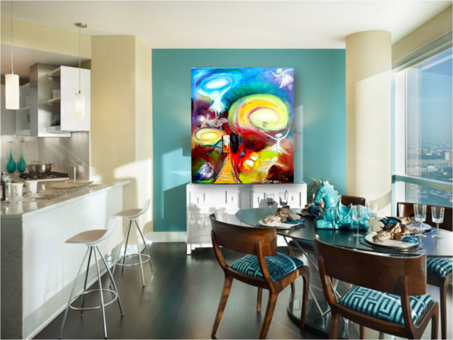 Сочетание оранжевого цвета в интерьере