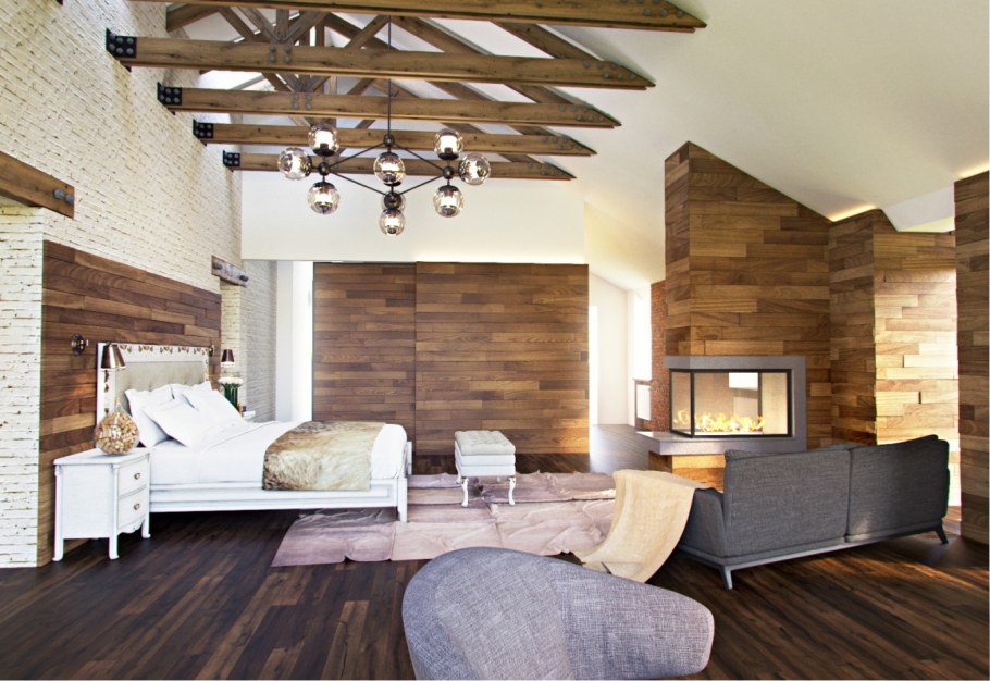 Амбарная доска в интерьере