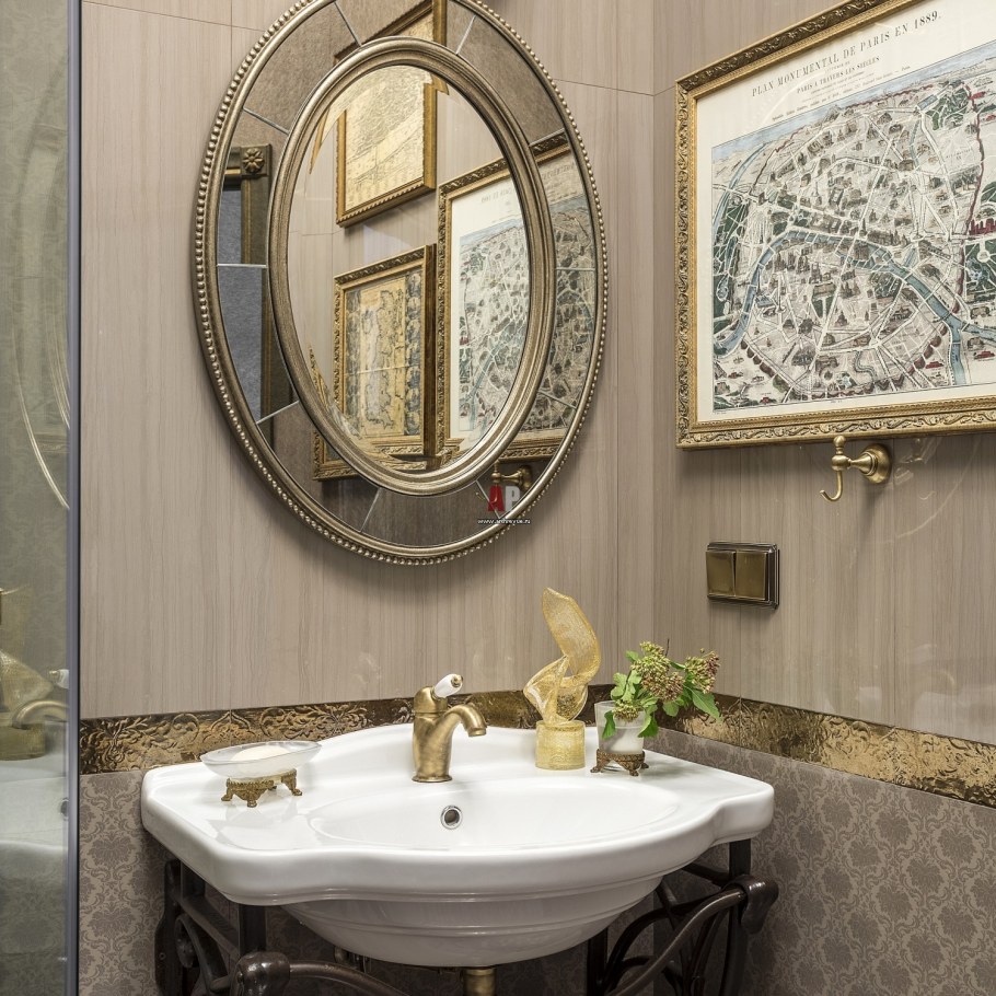 Зеркала в интерьере ванной комнаты