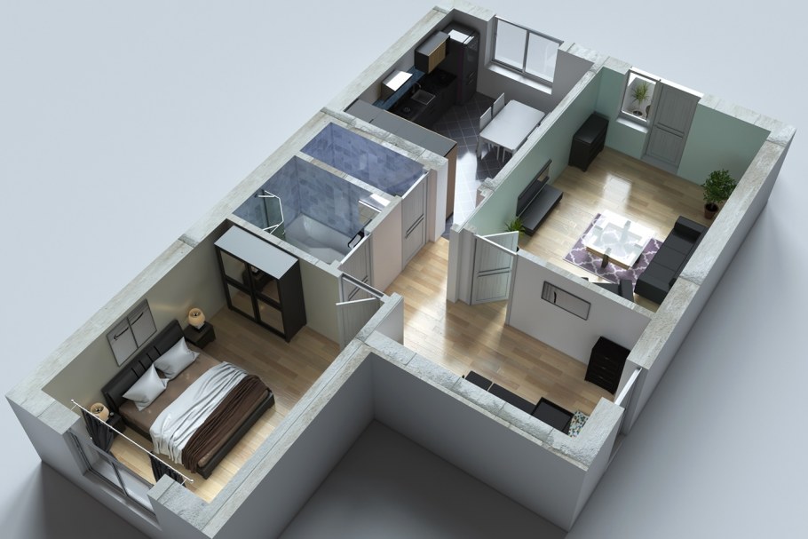 Sketchup проект квартиры