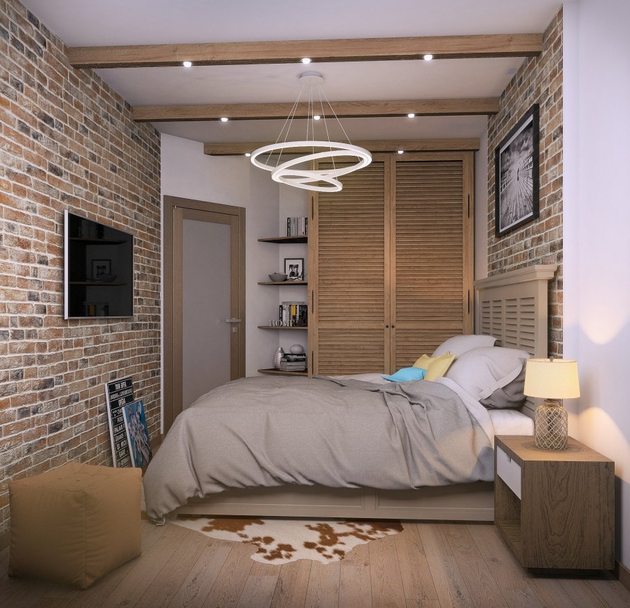 Спальня лофт гранж