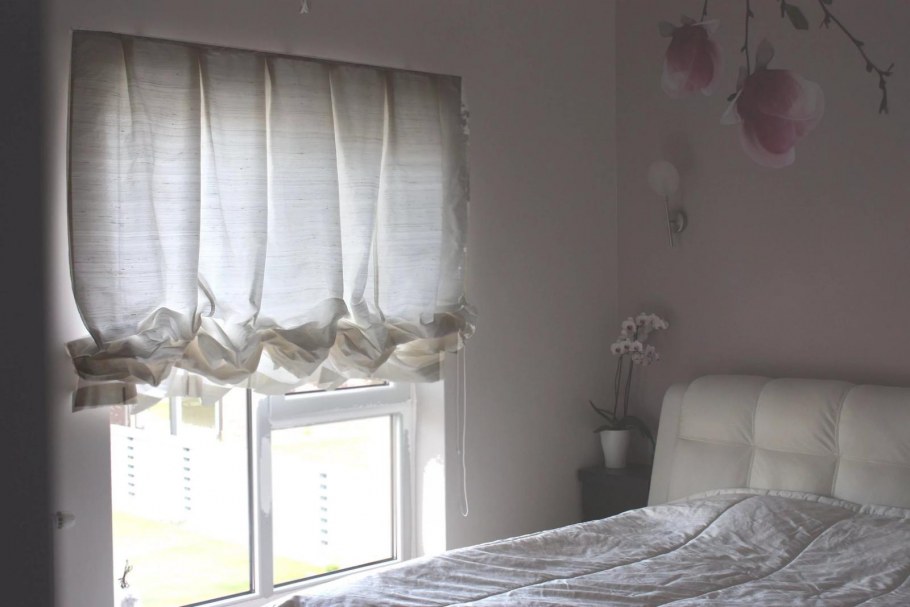 Австрийские шторы в спальню