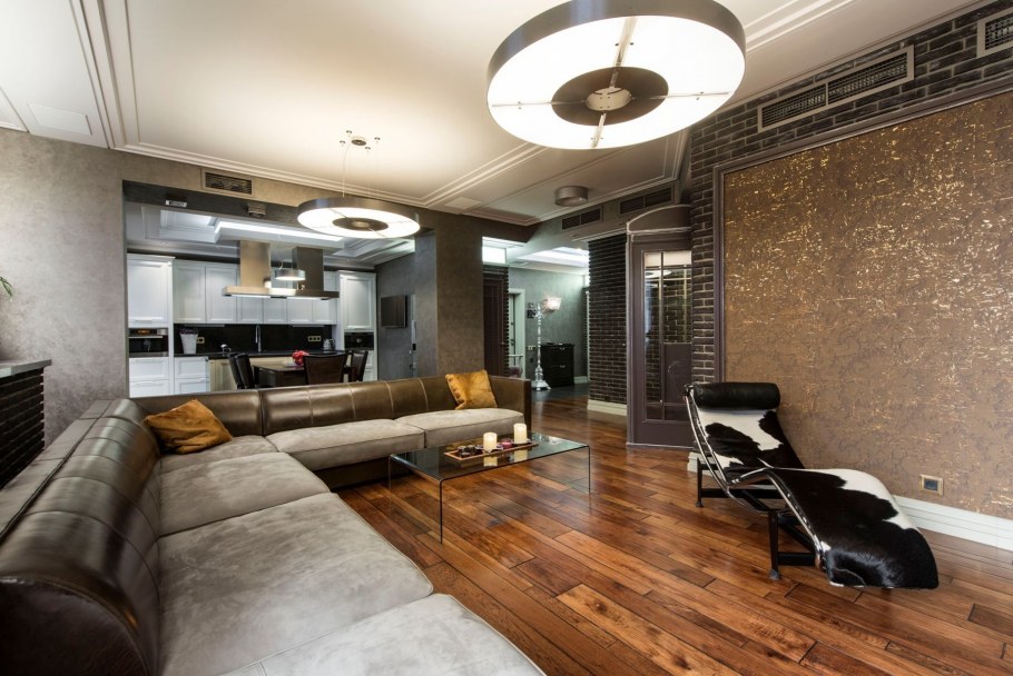 Современная гостиная лофт