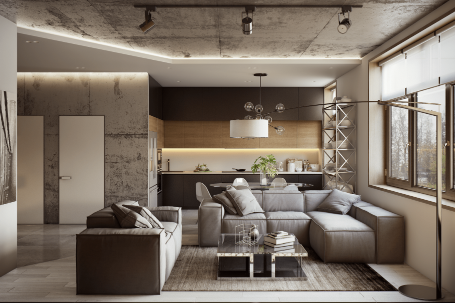 Дизайн гостиных в малометражках