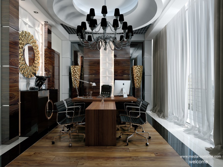 Интерьер кабинета визуализация