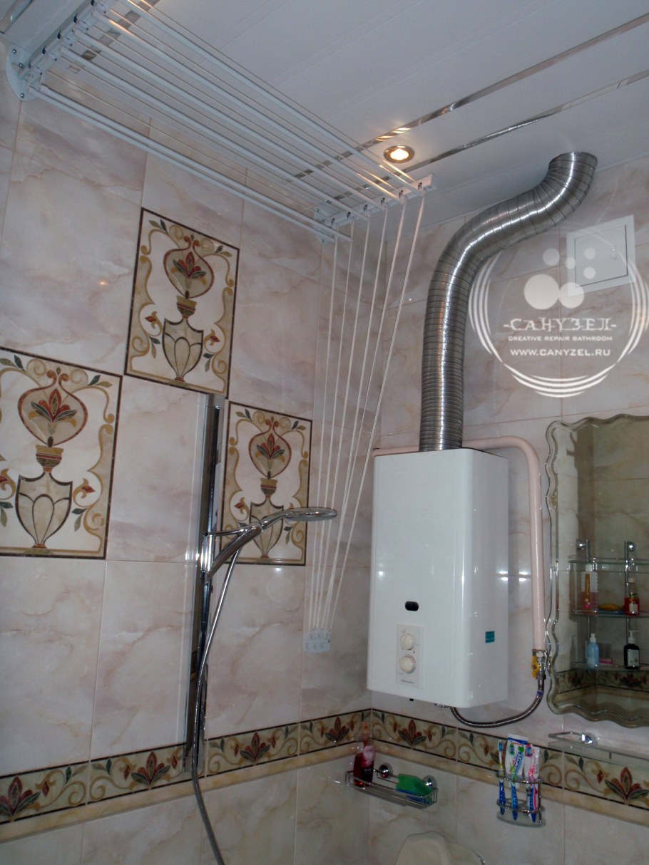 Газовый водонагреватель в ванной