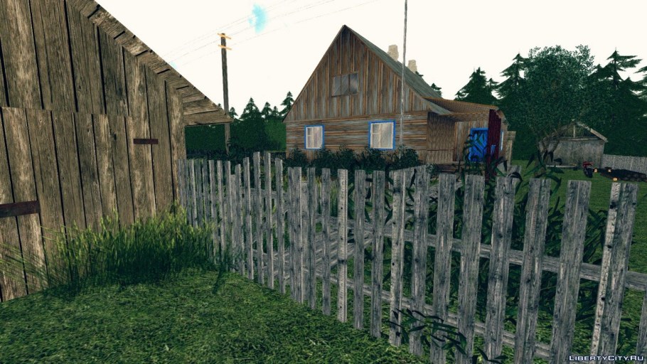 Новый забор в деревне