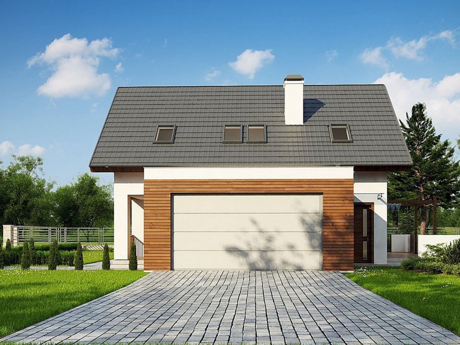 Компактный дом с гаражом