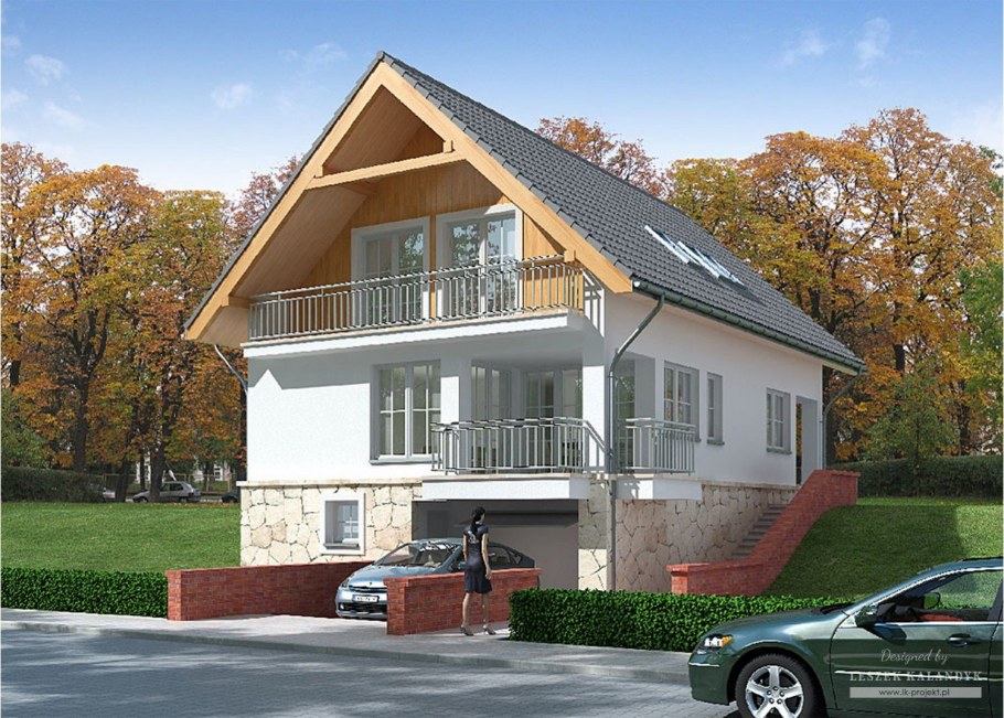 Дом 2 этажа с мансардой и гаражом