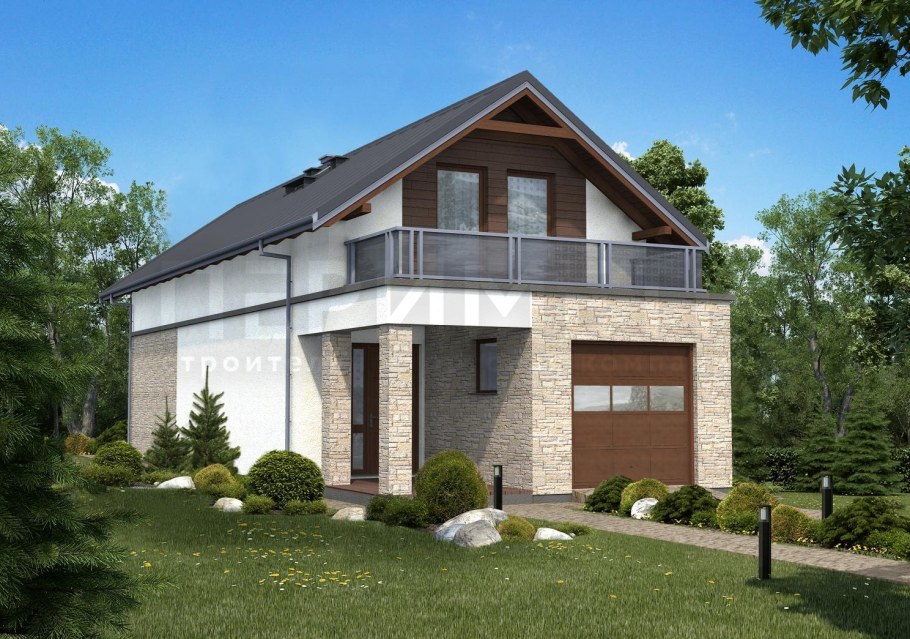 Дома из пеноблоков с гаражом