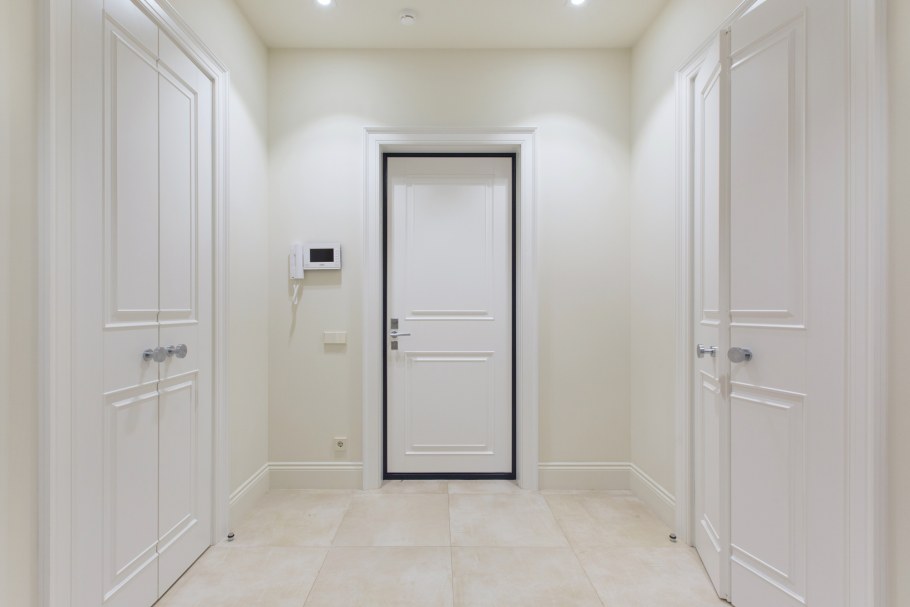 Входная дверь белая профиль Дорс