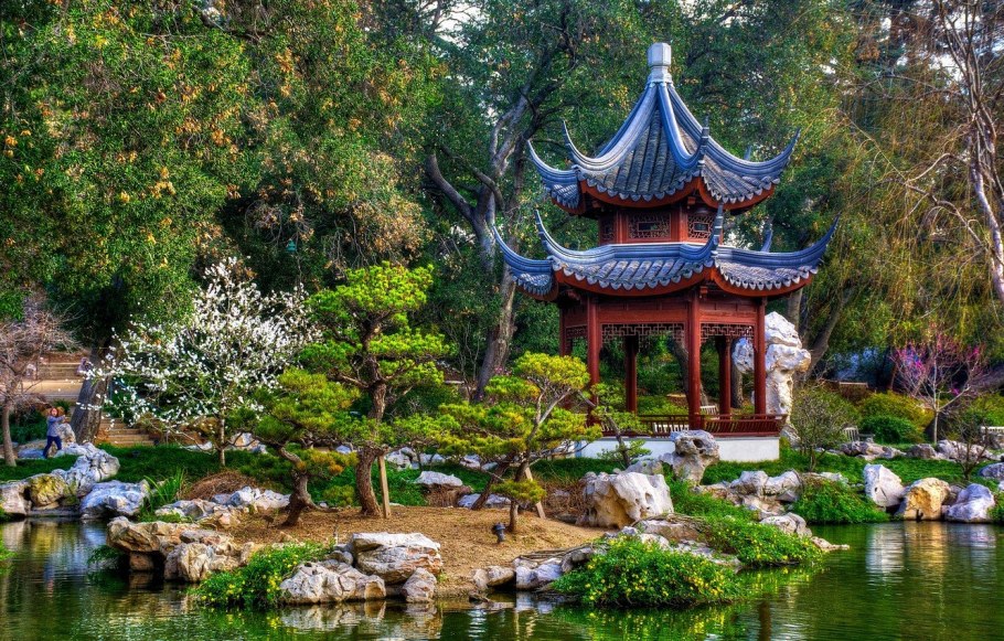 Китайский сад пейзажный парк
