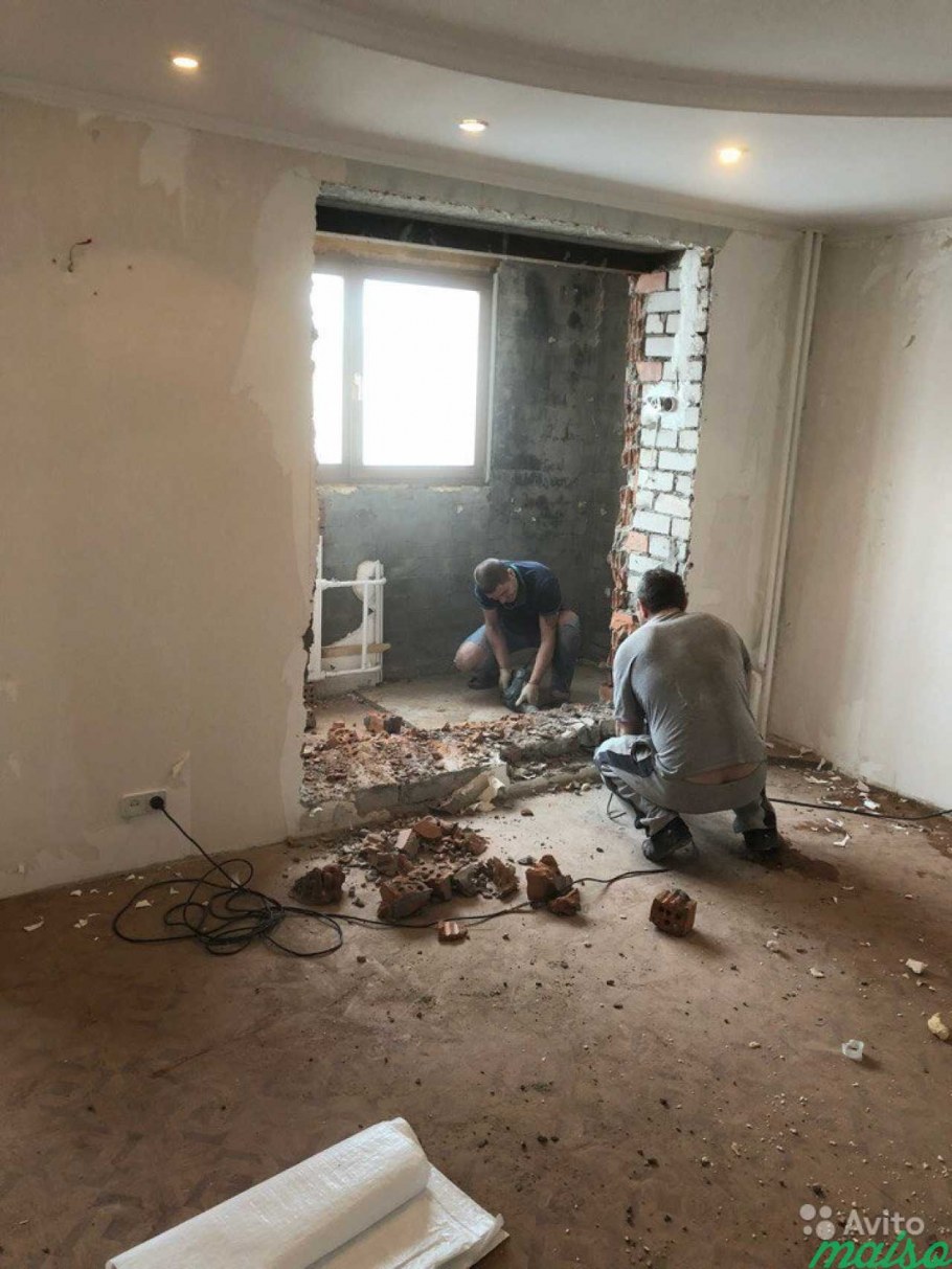 Демонтаж, подготовка к ремонту