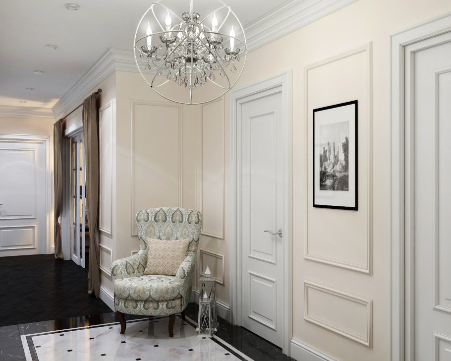 Молдинги на стенах в стиле Неоклассика