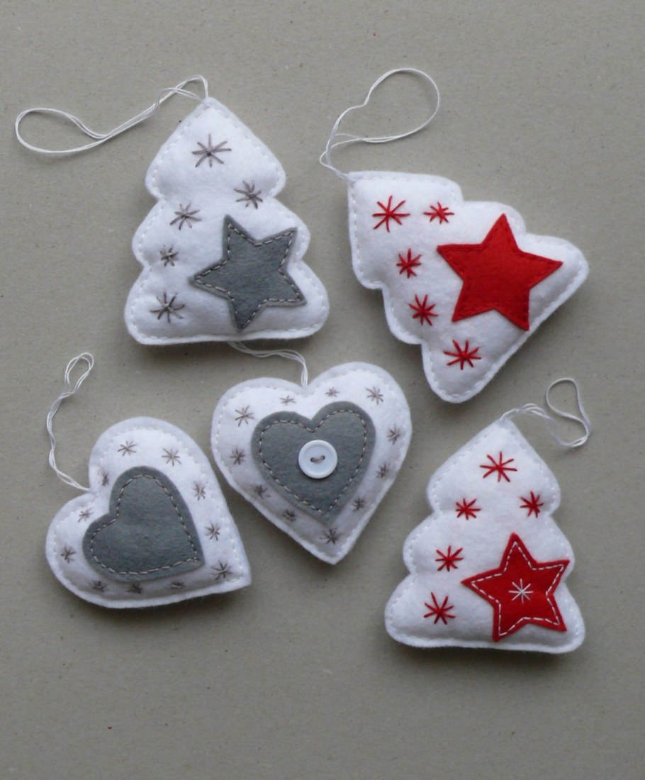 Елочные украшения из бусин