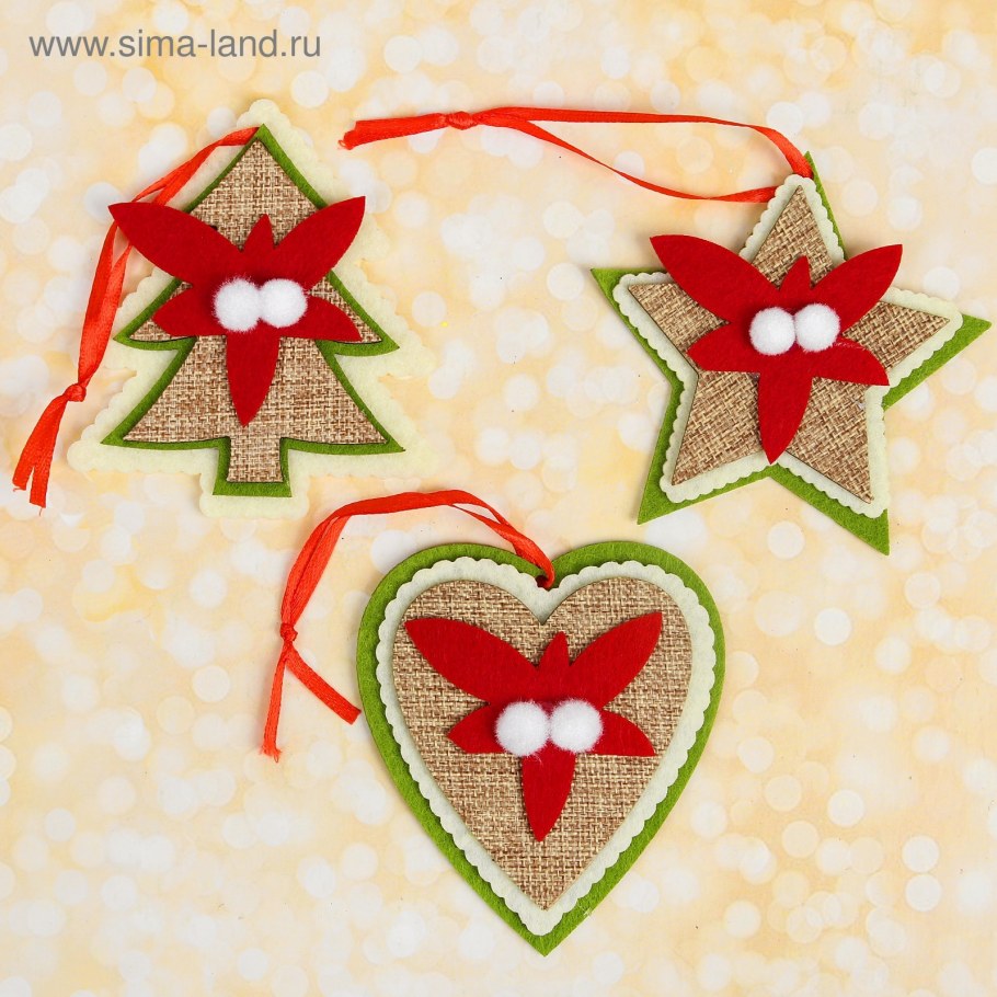 Украшения из фетра на новый год