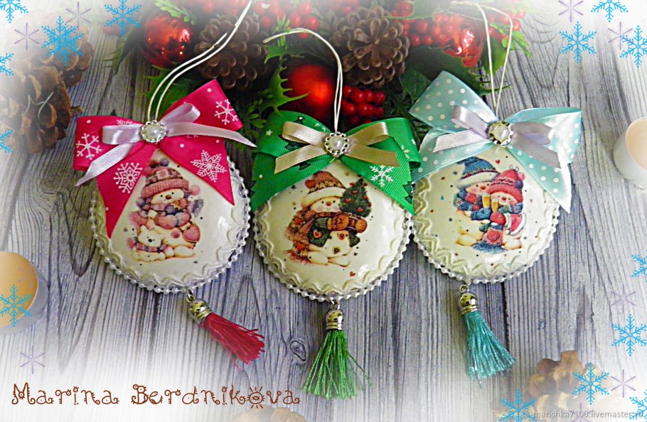 Новогодние подвески на стену