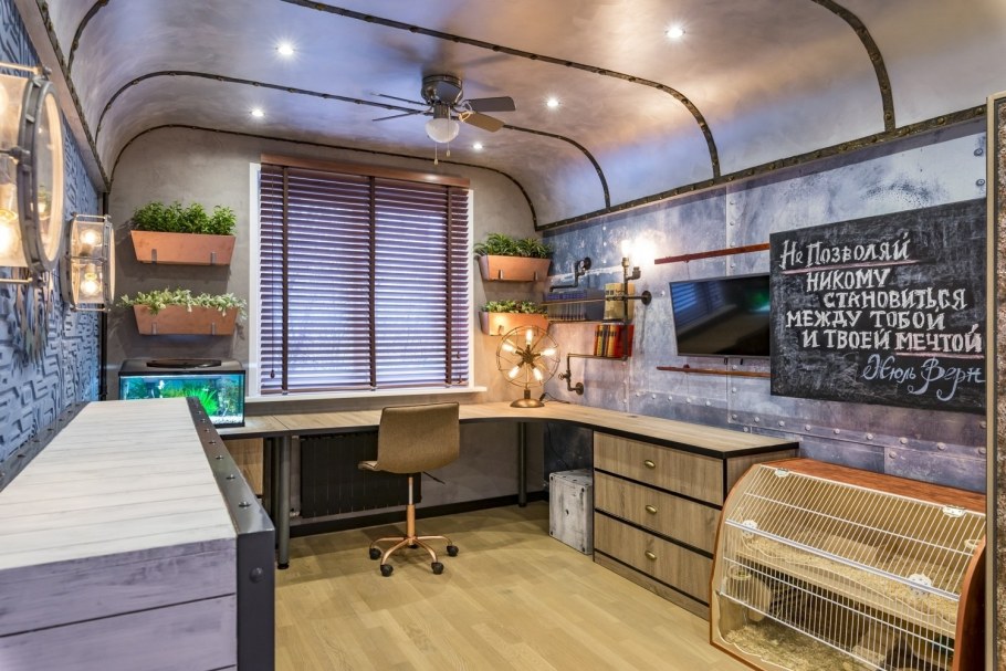 Интерьер ресторана в стиле стимпанк