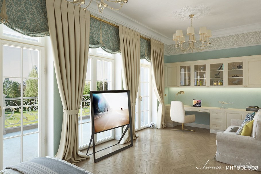 Панорамное окно классический стиль