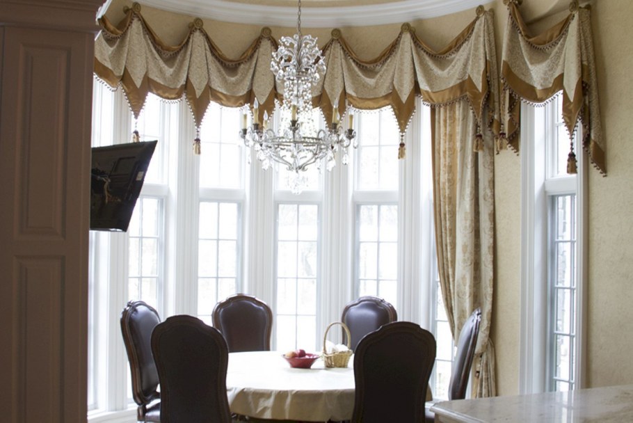 Портьеры для столовой в классическом стиле