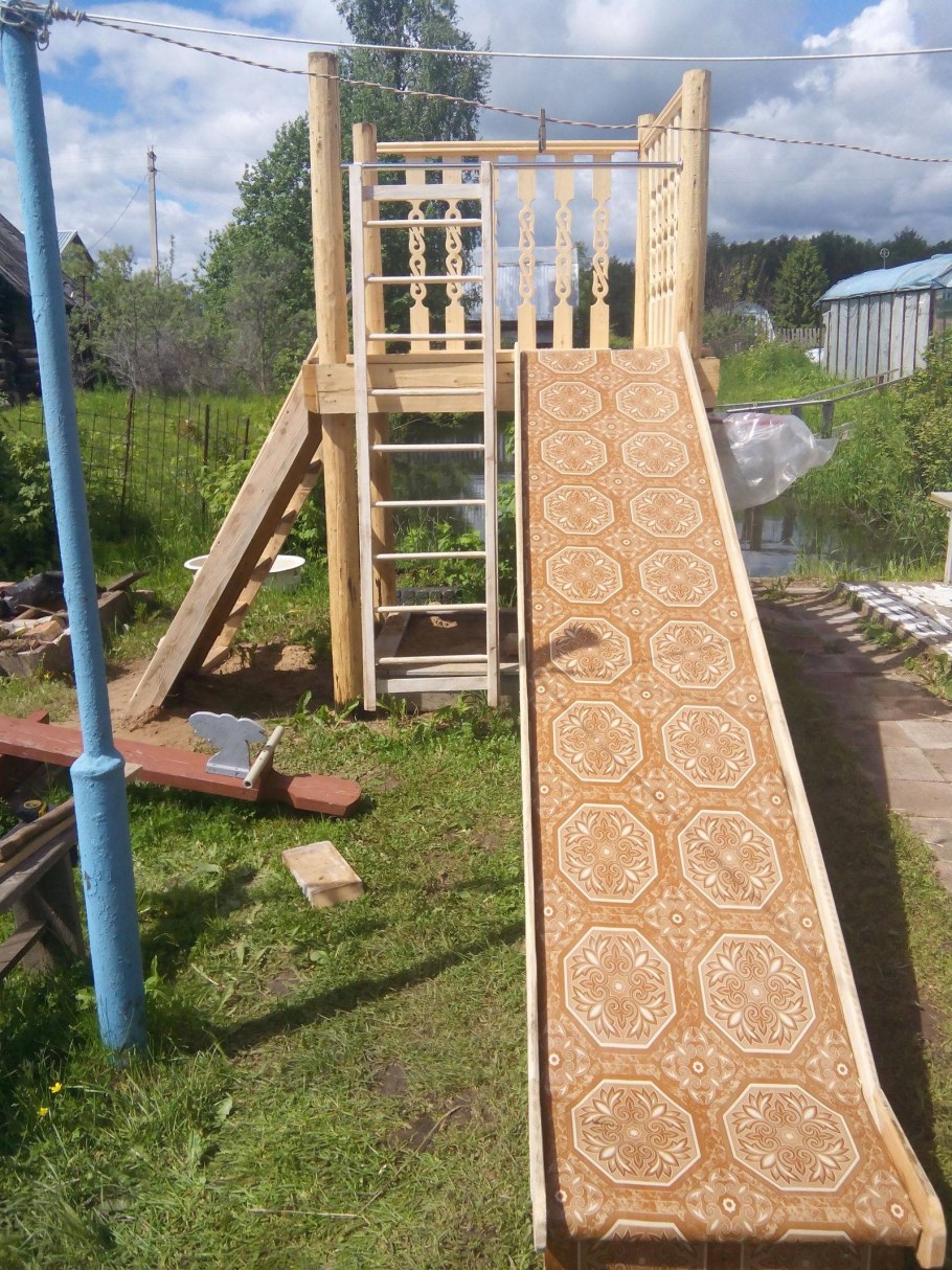 Горка своими руками для детей