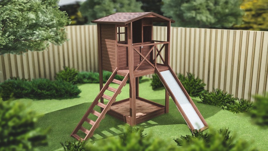 Детские площадки для дачи с размерами