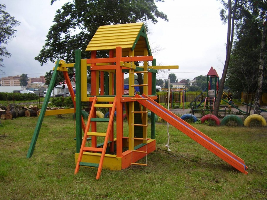 Детская горка своими руками