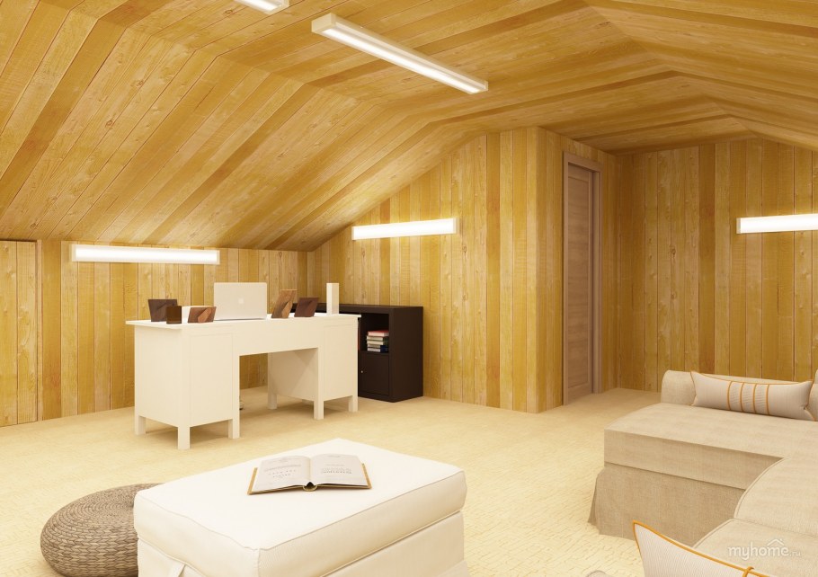 Варианты отделки мансарды изнутри