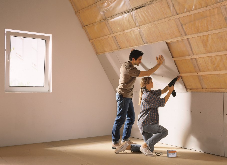 Обшить мансарду гипсокартоном