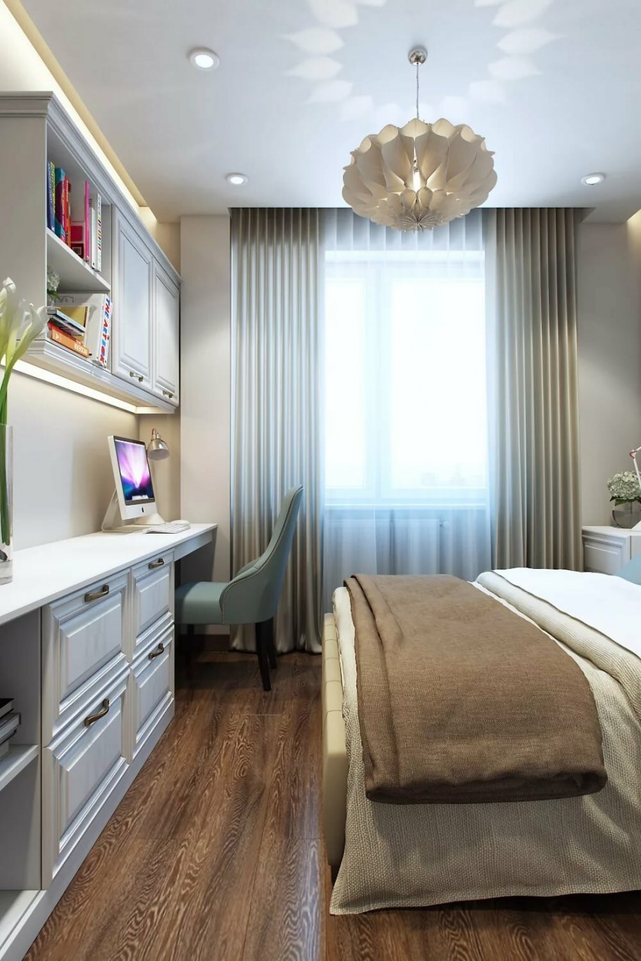 Прямоугольная спальня