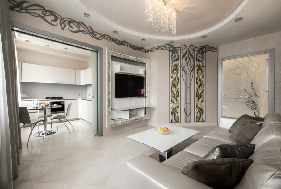 Кухня гостиная Неоклассика Модерн