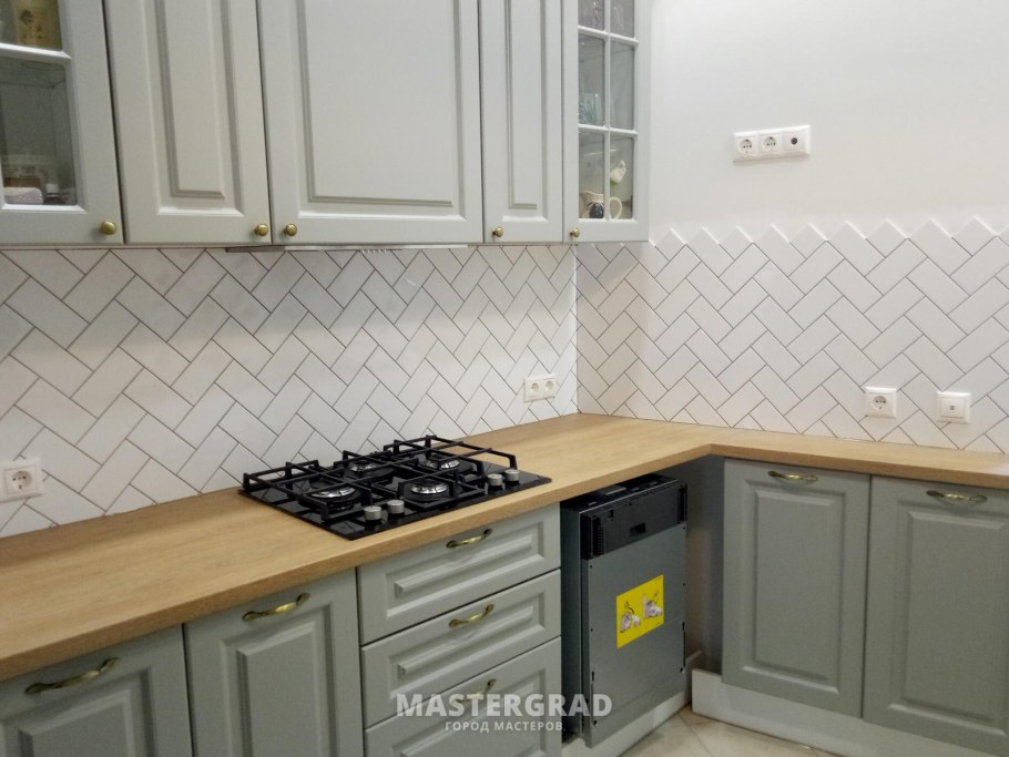 Фартук елочкой на кухне