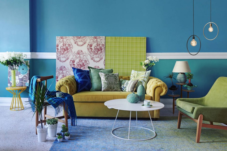 Лигхт Блуе интериор