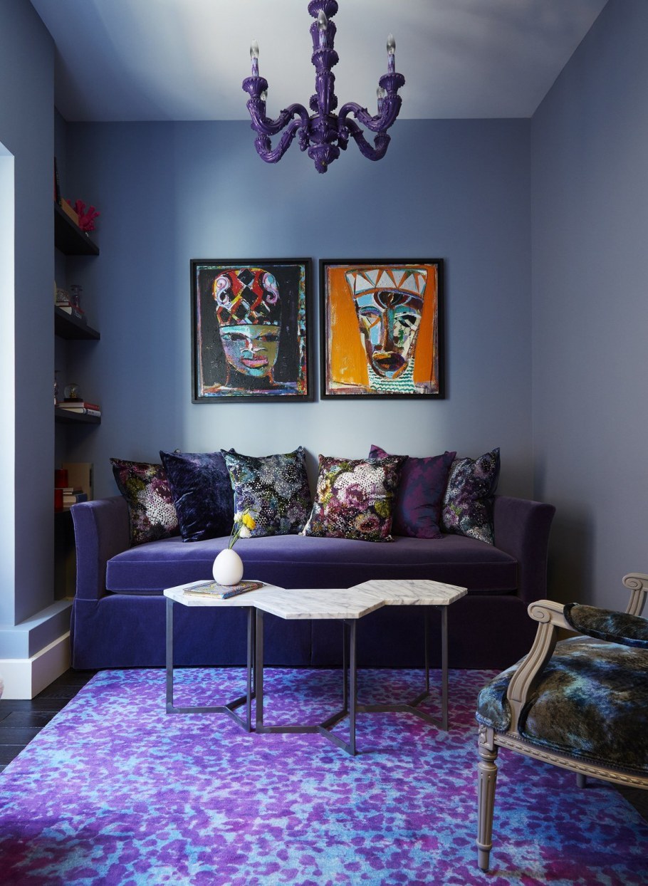 Фиолетовая краска для стен