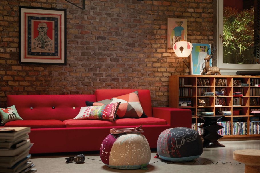 Дизайнерский кирпич в интерьере