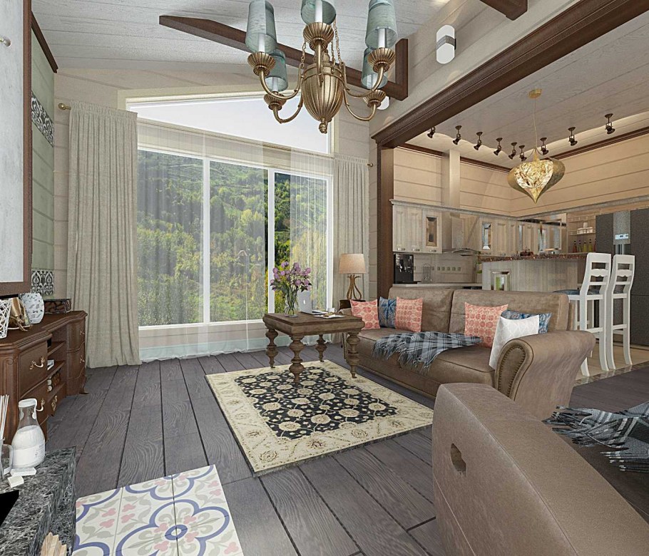 Интерьер загородного дома реальные