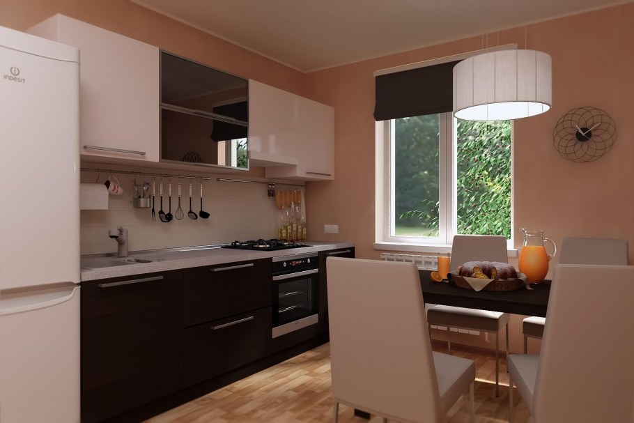 Кухня евроремонт маленькая