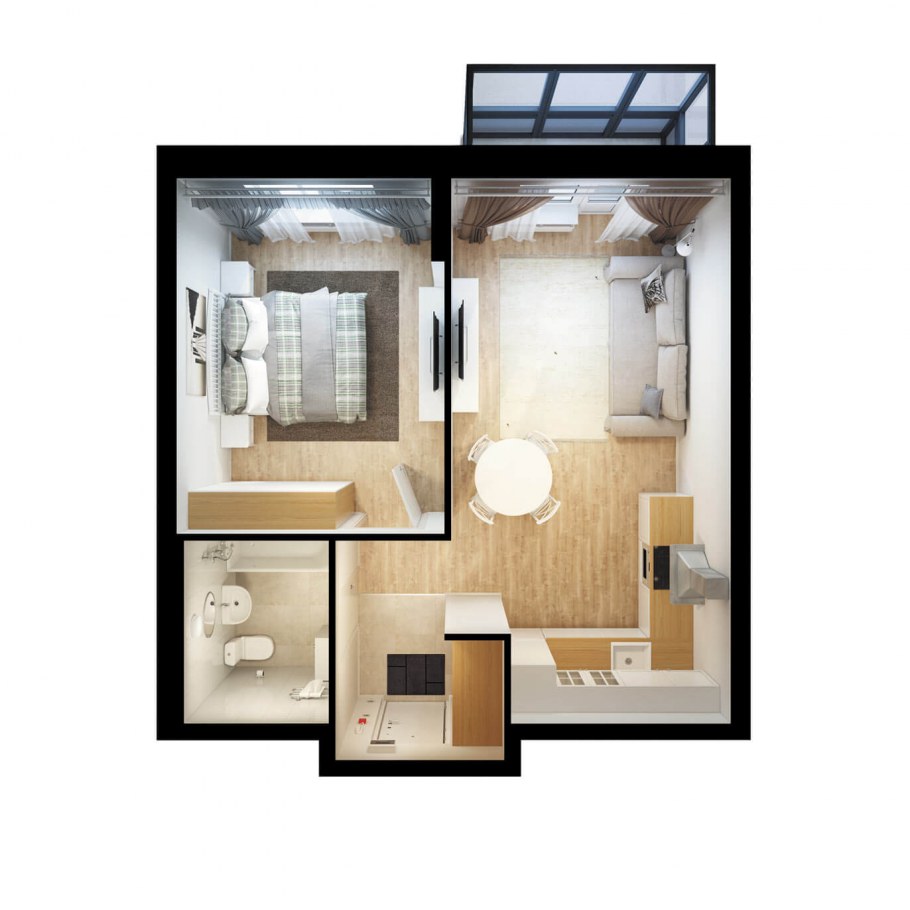 Студия из однокомнатной квартиры