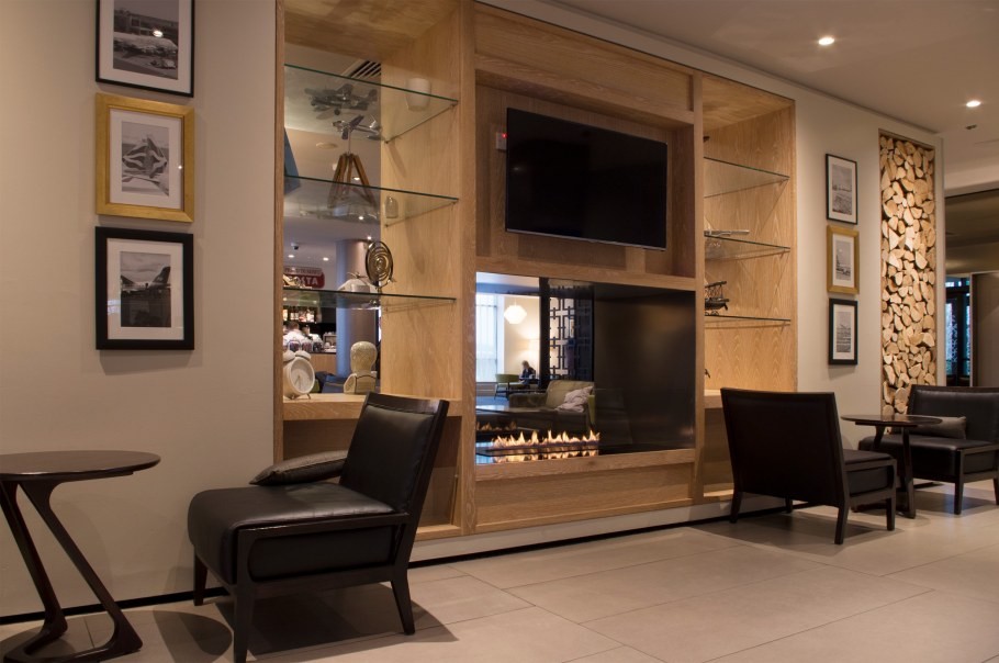 Подвесная тумба с камином