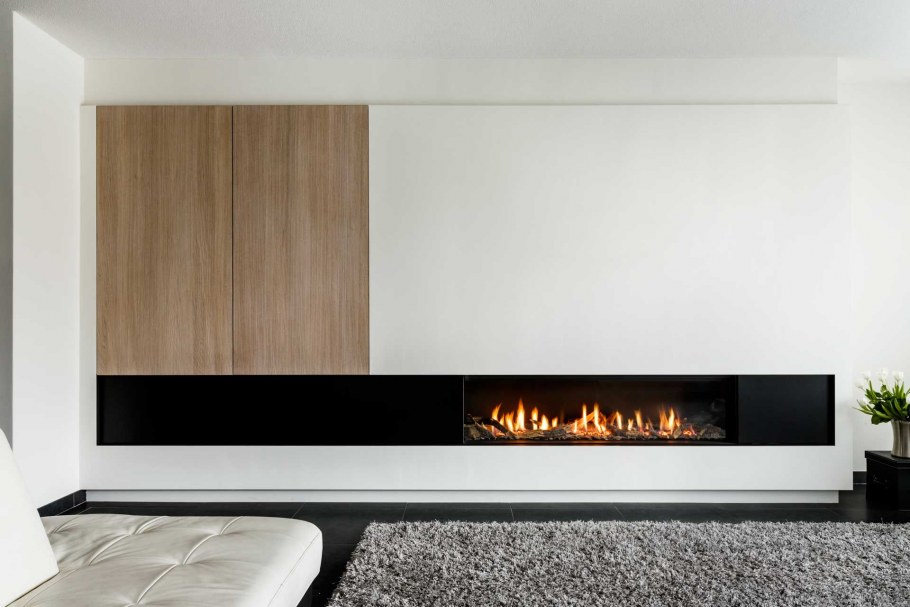 Гостиная в стиле Минимализм с камином