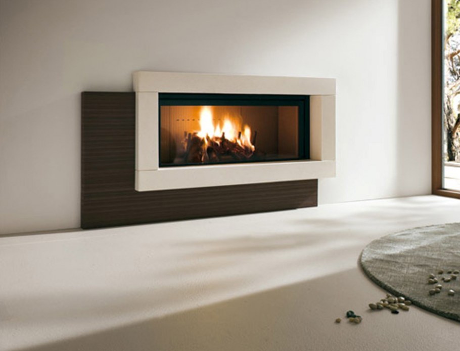 Камин встроенный в тумбу