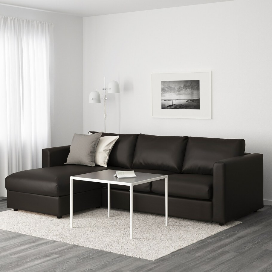 Диван икеа с козеткой серый