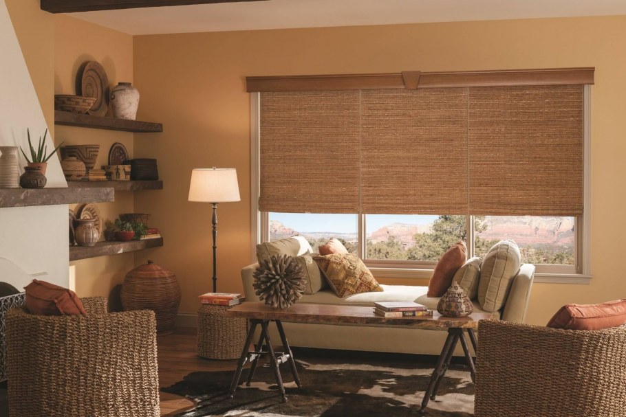 Жалюзи в интерьере зимой