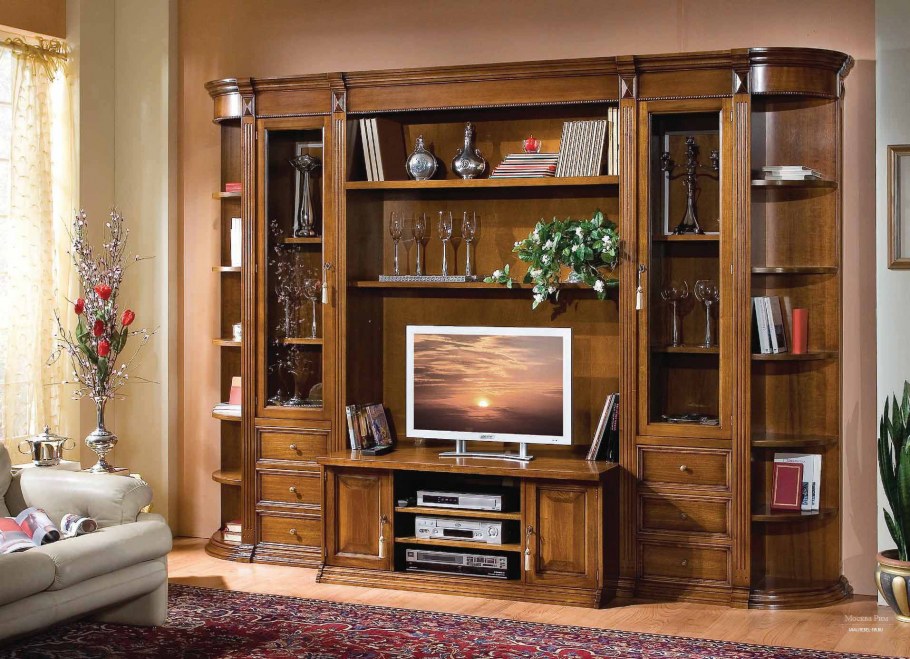 Стенки для гостиной классика