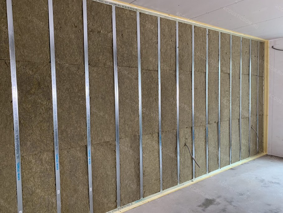 Каркасная шумоизоляция стен