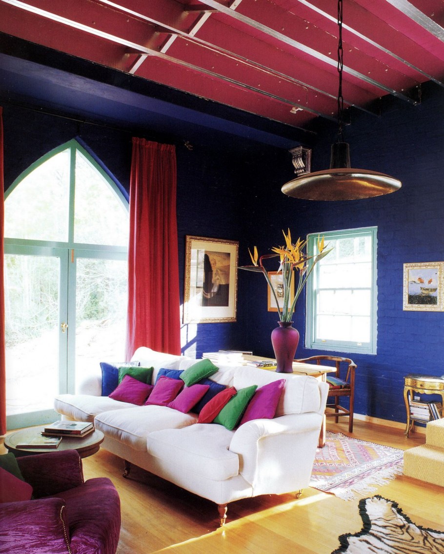 Гостиная в цвете индиго