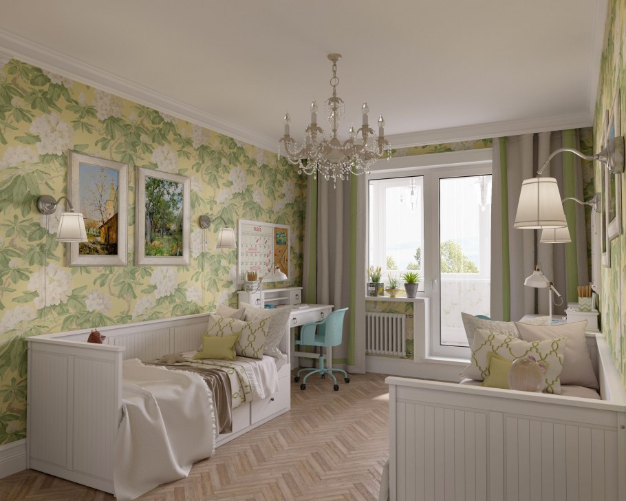 Спальня в стиле деревенский Прованс