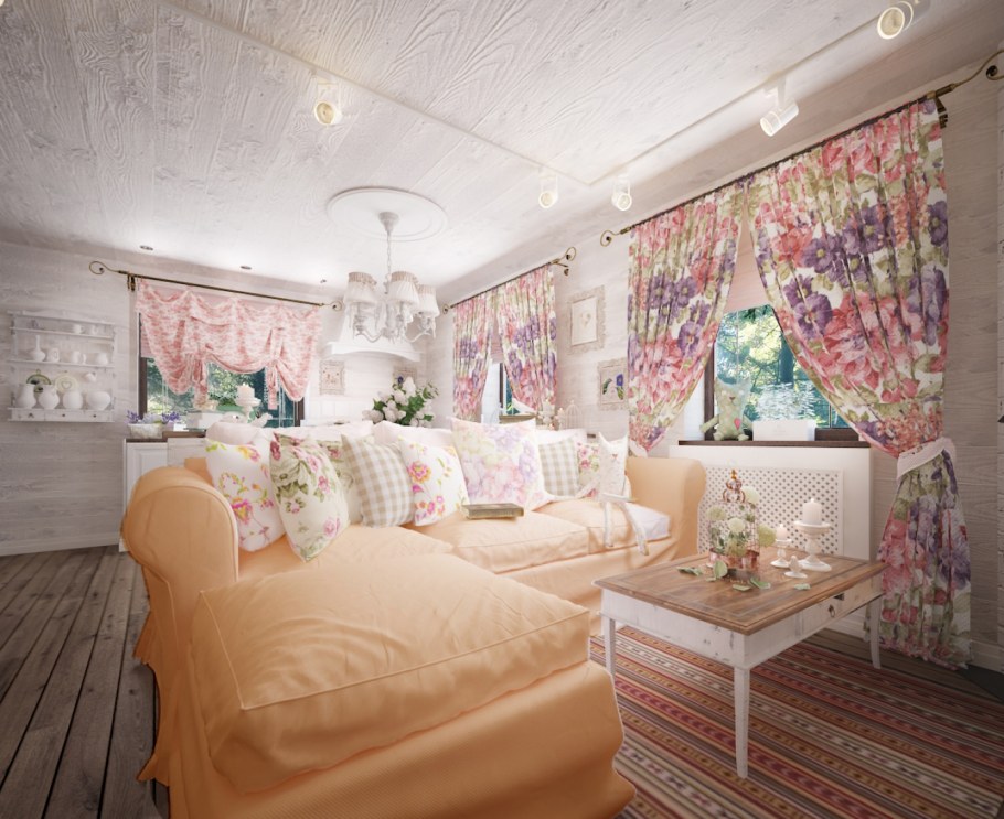 Шторы Присцилла в стиле Прованс